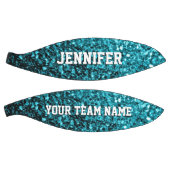 Aqua Blue Glitzer Glitzern Ihr Name Team Basketball (Panele)