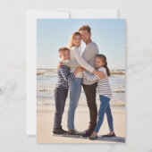 Aqua Blue Glitzer Seepferd Küste Weihnachten Foto (Rückseite)