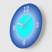 Aqua Blue Glow Effects Wall Clock Große Wanduhr (Winkel)