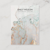 AQUA BLUE GOLD AGATE MARBLE EARRING DISPLAD KARTE (Vorderseite)