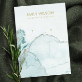 AQUA BLUE GOLD AGATE MARBLE EARRING DISPLAD KARTE