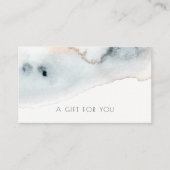 Aqua Blue Gold Aqua Beachy Geschenkgutschein Visitenkarte (Vorderseite)