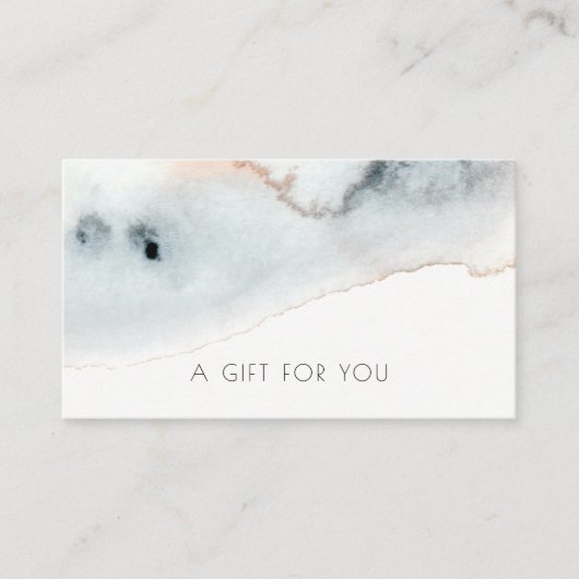 Aqua Blue Gold Aqua Beachy Geschenkgutschein Visitenkarte (Vorderseite)