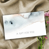 Aqua Blue Gold Aqua Beachy Geschenkgutschein Visitenkarte