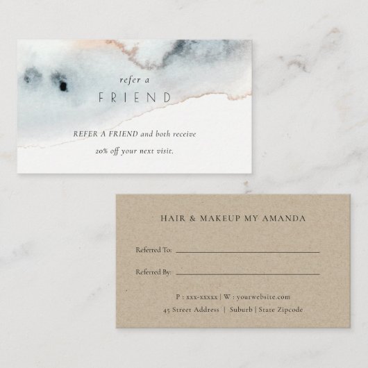 Aqua Blue Gold Aqua Goldener Strand Visitenkarte (Vorne/Hinten)