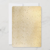 Aqua Blue Gold Glitzer Confetti Animal Print Einladung (Rückseite)