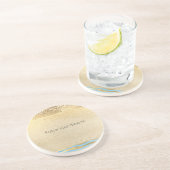 Aqua Blue Gold Glitzer Confetti Animal Print       Getränkeuntersetzer (Seite)