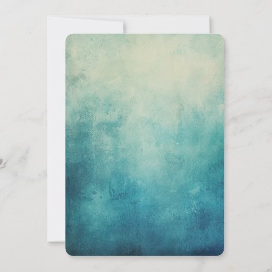 Aqua Blue Gold Glitzer Tropical Palm Tree Wedding Einladung (Rückseite)