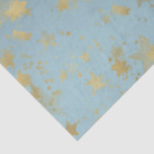 Aqua Blue Gold Ombre Stars Seidenpapier (Detail)