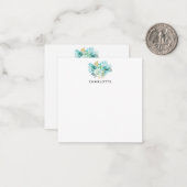 Aqua Blue Gold Personalisierte Karte (Vorderseite/Rückseite Beispiel)