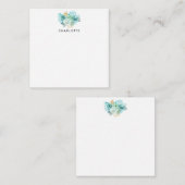 Aqua Blue Gold Personalisierte Karte (Vorne/Hinten)