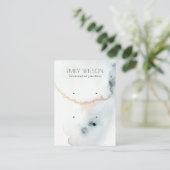 AQUA BLUE GOLD WATERCOLOR WAVES 2 EARNING DISPLAY VISITENKARTE (Stehend Vorderseite)