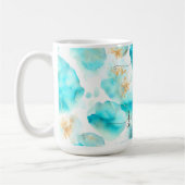 Aqua Blue golden Kaffeetasse (Links)