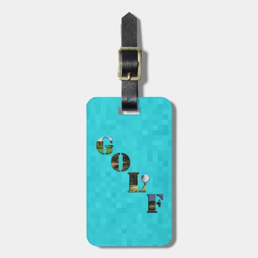 Aqua Blue Golf, Gepäckmarke Gepäckanhänger (Vorderseite vertikal)