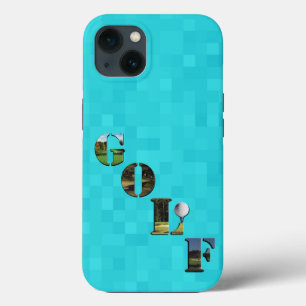 Aqua Blue Golf, iPhone 13 Case
