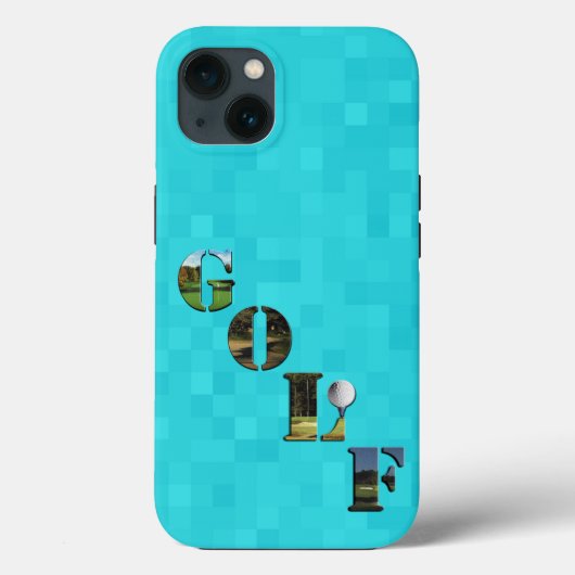 Aqua Blue Golf, iPhone 13 Case (Rückseite)