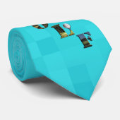 Aqua Blue Golf, Neck Tie Krawatte (Gerollt)