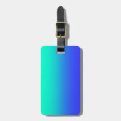 Aqua Blue Gradient Gepäckanhänger (Vorderseite vertikal)