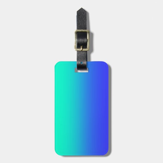 Aqua Blue Gradient  Gepäckanhänger (Vorderseite vertikal)