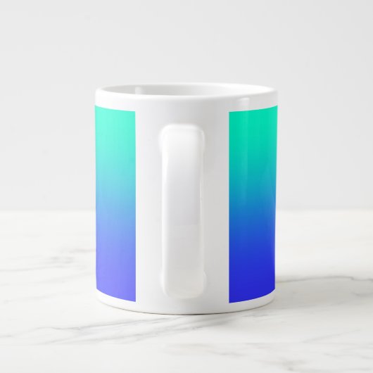 Aqua+Blue Gradient Jumbo-Tasse (Rückseite)
