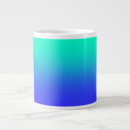 Aqua+Blue Gradient Jumbo-Tasse (Vorderseite)