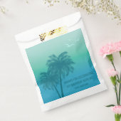Aqua Blue Gradient Palm Trees Birthday Thank You Geschenktütchen (Versiegelt)