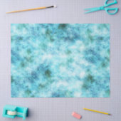 Aqua Blue Green Abstrakt Seidenpapier (Basteln)