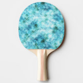 Aqua Blue Green Abstrakt Tischtennis Schläger (Rückseite)