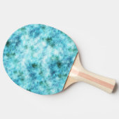 Aqua Blue Green Abstrakt Tischtennis Schläger (Seitenansicht)