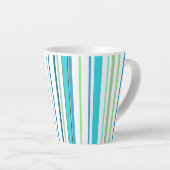 Aqua Blue Green Beach Farbstreifen Milchtasse (Rechte Ecke)