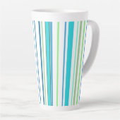 Aqua Blue Green Beach Farbstreifen Milchtasse (Rechte Ecke)