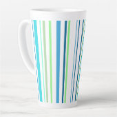 Aqua Blue Green Beach Farbstreifen Milchtasse (Linke Ecke)