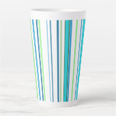 Aqua Blue Green Beach Farbstreifen Milchtasse (Vorderseite)