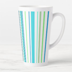 Aqua Blue Green Beach Farbstreifen Milchtasse