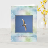 Aqua Blue Green Hawaii Ocean Bird Karte (Gelbe Blume)