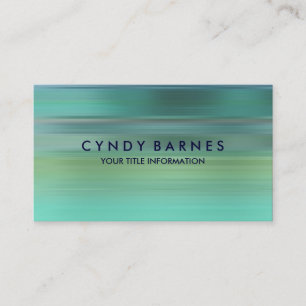 Aqua Blue Green Strip Business Card Visitenkarte