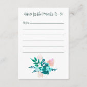 Aqua Blue Green Watercolor Blumenbaby Dusche Hinweiskarte (Vorderseite)