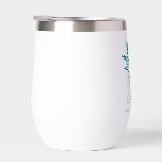 Aqua Blue Green Watercolor Brautparty (Rechts)