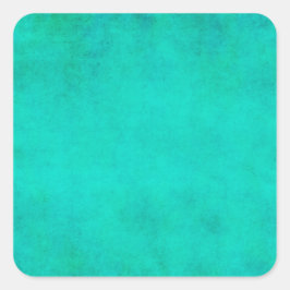 Aqua Blue Green Watercolor Lila Pergament Papier Quadratischer Aufkleber