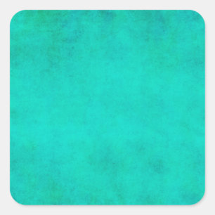 Aqua Blue Green Watercolor Lila Pergament Papier Quadratischer Aufkleber