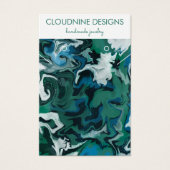 Aqua Blue Green Wirbel Earring Necklace Juwelier (Vorderseite)