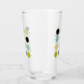 Aqua Blue Green Yellow Circles Lines Mid Century Glas (Rechts)