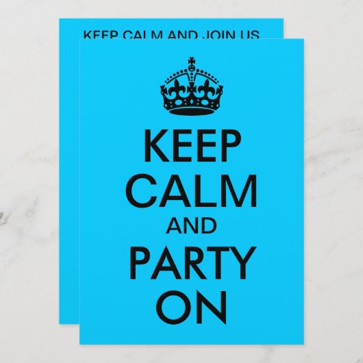 Aqua Blue hält Ruhe und führt weiter Einladung (Vorne/Hinten)