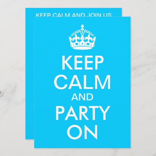 Aqua Blue hält Ruhe und führt weiter Einladung (Vorne/Hinten)