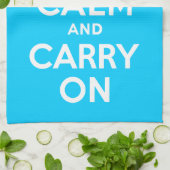 Aqua Blue hält Ruhe und führt weiter Geschirrtuch (Gefaltet)