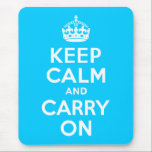Aqua Blue hält Ruhe und führt weiter Mousepad<br><div class="desc">Aqua Blue halten Ruhe und tragen weiter. Eine moderne,  helle Farbe für ein klassisches Design.</div>