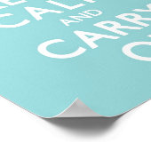 Aqua Blue hält Ruhe und führt weiter Poster (Ecke)