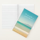 Aqua Blue Hawaiian Ocean Foto Spiral Notebook Notizblock (Innen)