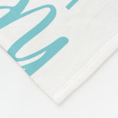 Aqua Blue Hello World Monogram Baby Stat Fleecedecke (Ecke)