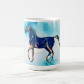Aqua Blue Horse Tasse Cup (Mittel)